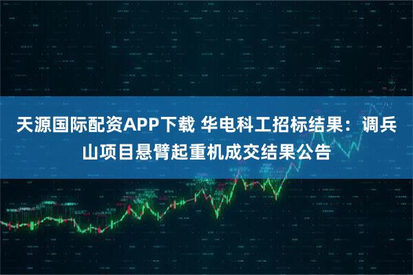 天源国际配资APP下载 华电科工招标结果：调兵山项目悬臂起重机成交结果公告