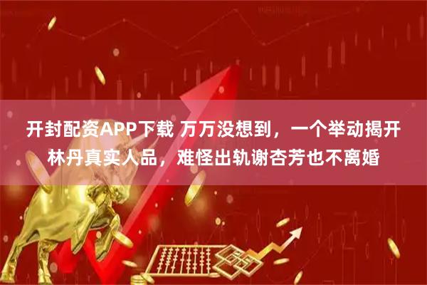 开封配资APP下载 万万没想到,一个举动揭开林丹真实人品,难怪出轨谢杏芳也不离婚