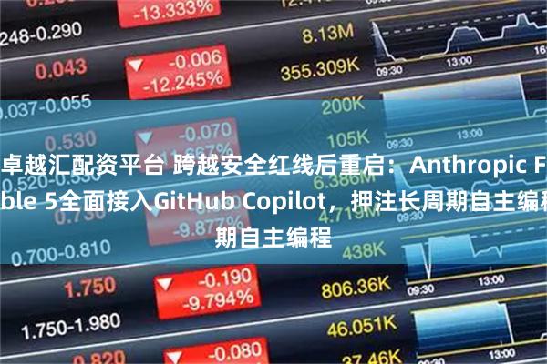 卓越汇配资平台 跨越安全红线后重启：Anthropic Fable 5全面接入GitHub Copilot，押注长周期自主编程